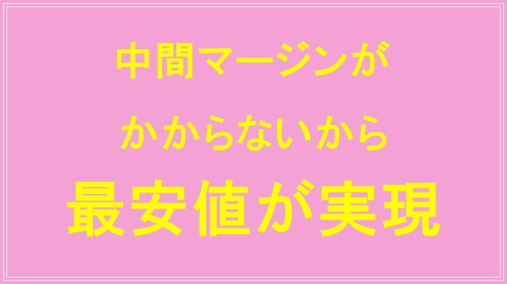 公式サイトは中間マージンがかからないからシーアプライの最安値が実現できる